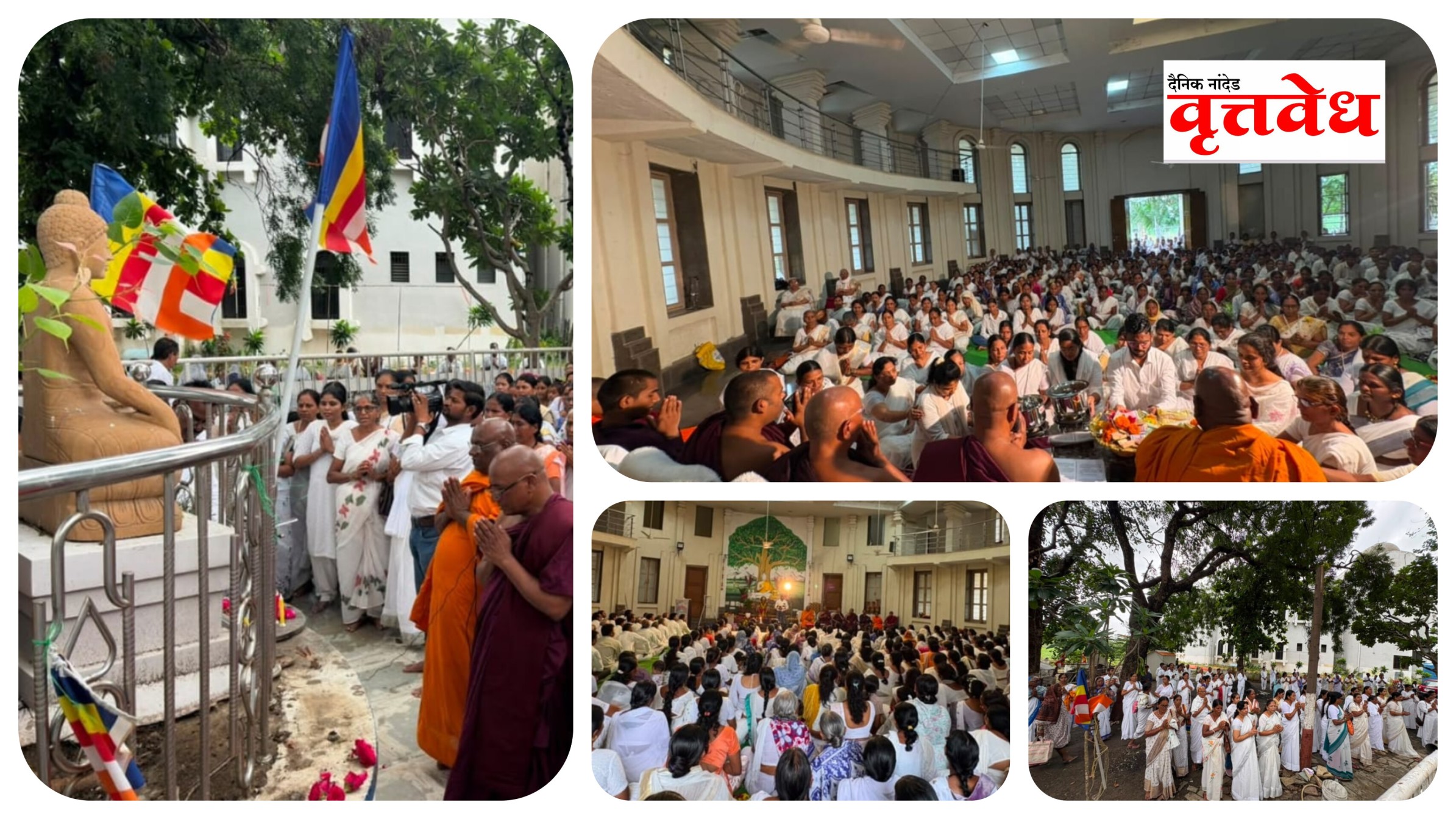 भर पावसात हजारोंची उपस्थिती! महाविहार बावरीनगर येथे वर्षावास, धम्मदेशना