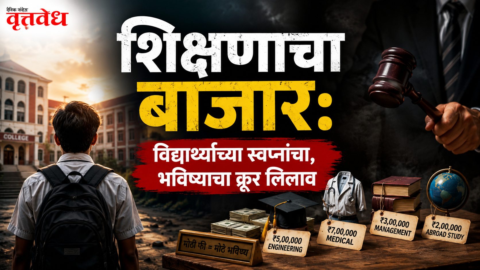 शिक्षणाचा बाजार: विद्यार्थ्यांच्या स्वप्नांचा, भविष्याचा क्रूर लिलाव
